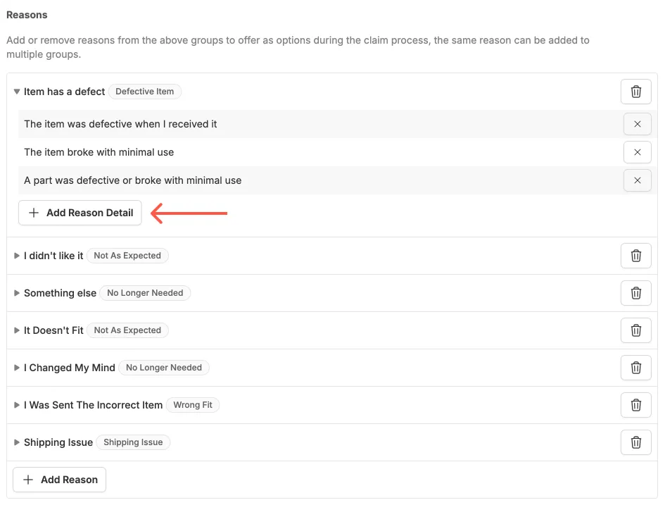 Add reason detail screenshot
