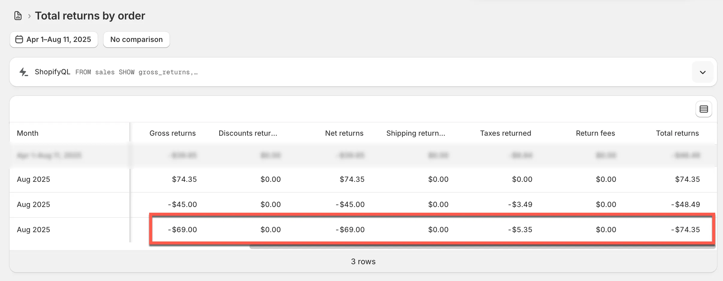 Exchange Original Order screenshot