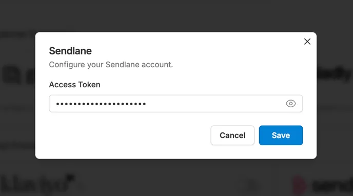 Enable integration in Corso screenshot